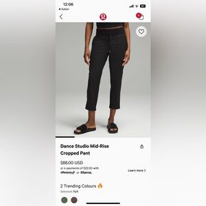 Lululemon Beyond the studio HR Crop